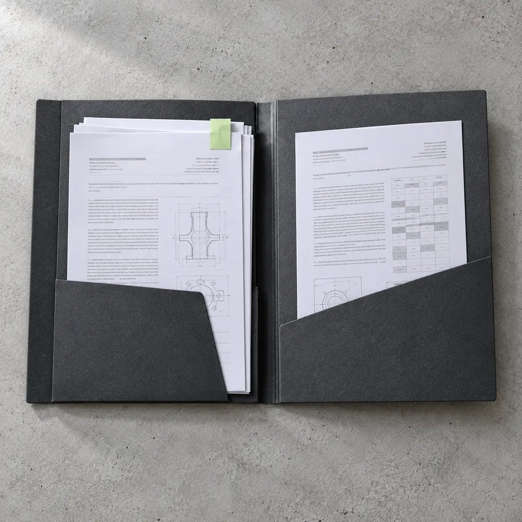 Generated picture: an open customer folder