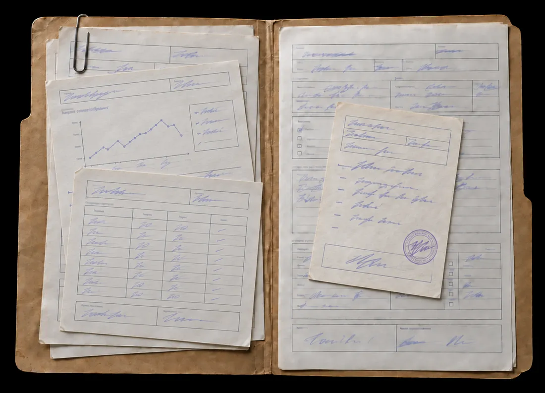 Generated sample: the same folder with result sheets added