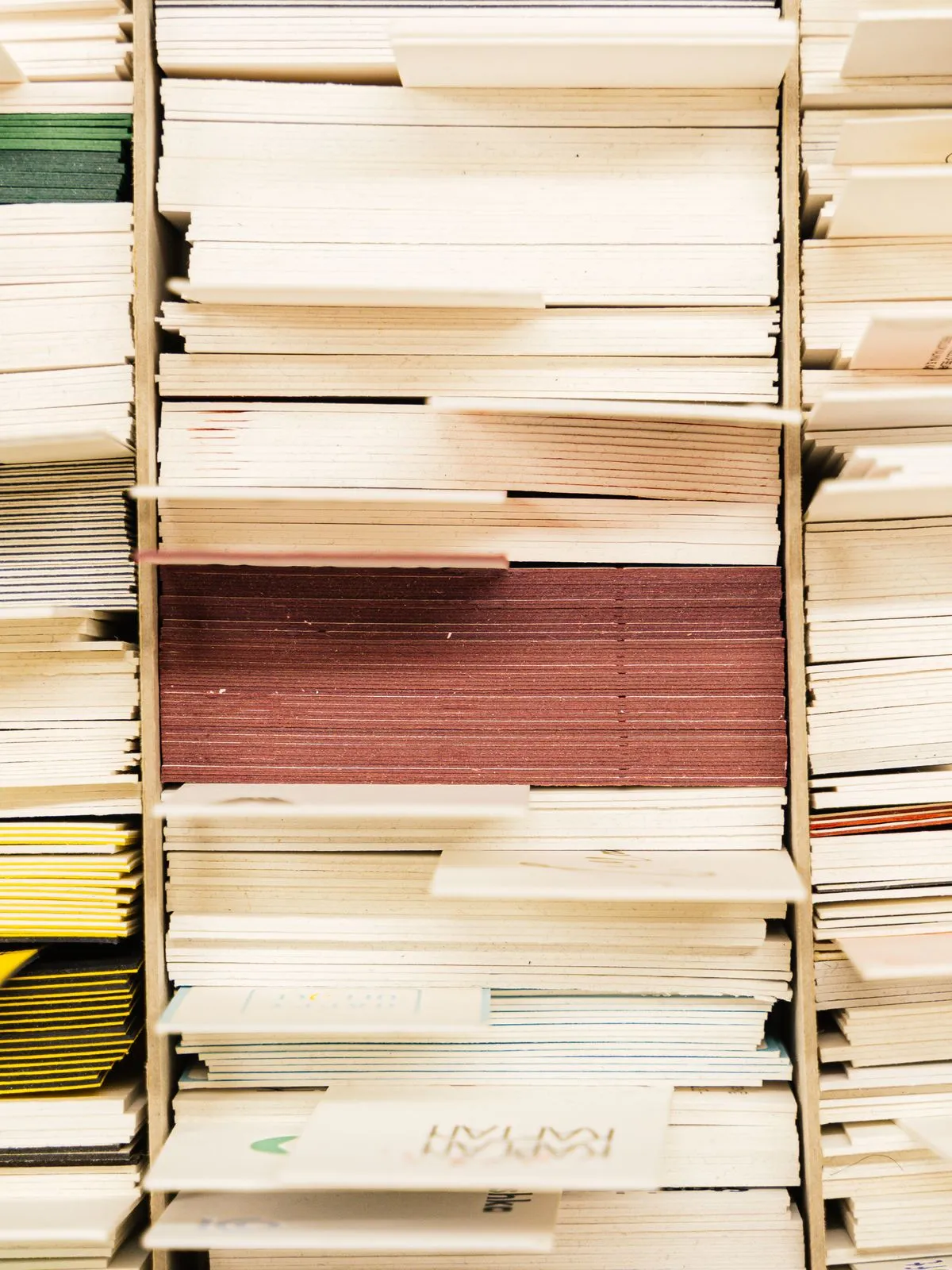 Shelves stacked full of paper files
